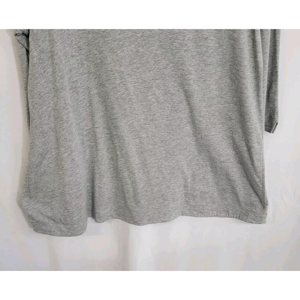 Pure Jill Gray Cotton Modal Blend Knit A Line Tunic Top With Pockets Size Large - Picture 3 of 8